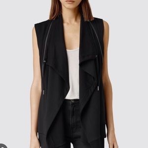 Black All Saints Fera Sleeveles Sweater